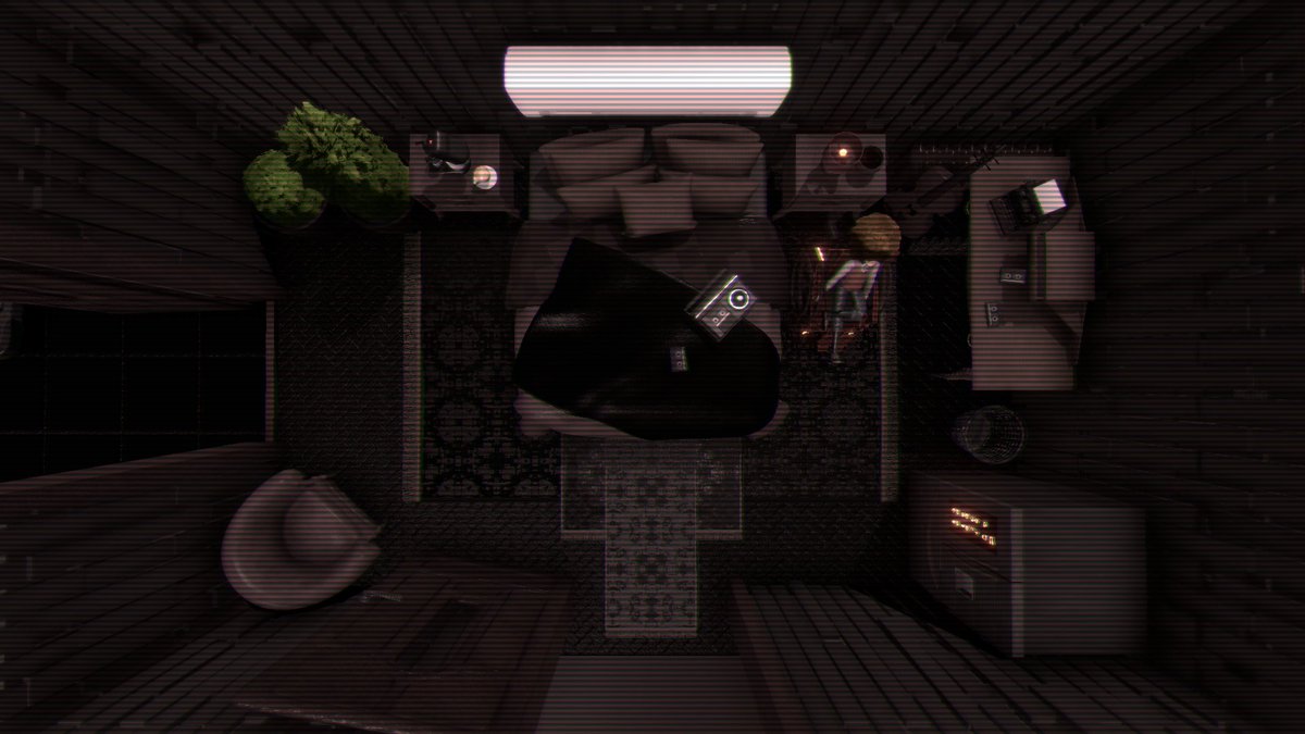 EdTheGameBoyKid's tweet photo. After a lot of back and forth with the walls, I realized that they're tangential to the camera and need to be an actual geometry rather than just a texture.
#indiedev #gamedev #Resuffer https://t.co/R8YU8LrFxv