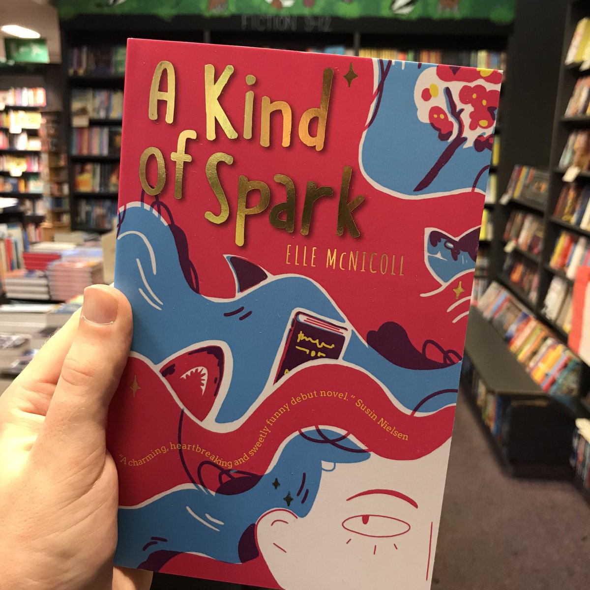Many books deserve a wide readership among kids today. Some are a little bit different: some kids’ books should *also* be read by parents, teachers and other grownups. I think the brilliant A Kind of Spark, by  @BooksandChokers, is one of those books. 1/5