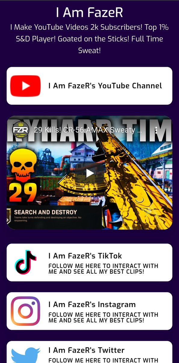FazeRHD's tweet image. Just made a #flowpage Check the link and Follow my socials if you enjoy the content 🧡
flow.page/iamfazer
#CoD #CoDMobile #ModernWarfare #CallOfDuty #CallOfDutywarzone #callofdutyclips #CoDclips #codwarzone #CallOfDutywarzone