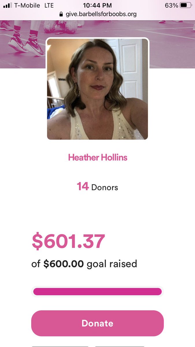 Heather Hollins (@hollinsheather) on Twitter photo Thank you <a href="/TrentLemuel/">Trent Lemuel</a> for your donation to my fundraiser for Barbells for Boobs!!!!! I really appreciate you! π I have reached my goal and hope to continue to raise more for this great organization! Thank you <a href="/TrentLemuel/">Trent Lemuel</a> for your donation to my fundraiser for Barbells for Boobs!!!!! I really appreciate you! π I have reached my goal and hope to continue to raise more for this great organization!