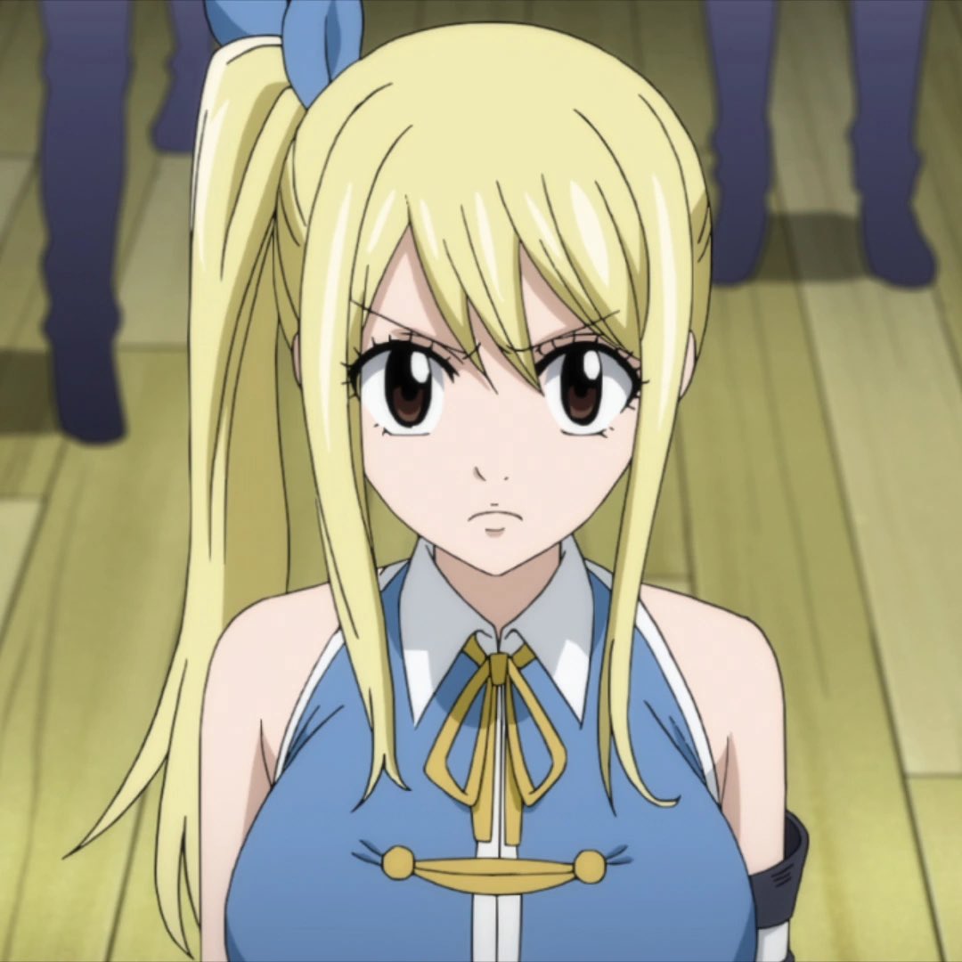 Lucy Heartfilia: I didn’t really like Lucy, for like, majority of the show. But i’ve started to like her more, little by little. She’s pretty funny at times, although the slapstick comedy she provides is kinda lame. Pretty alright character overall.