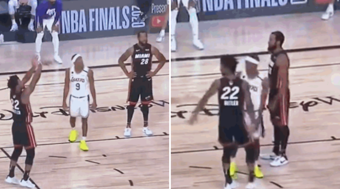 【影片】士官長勢不可擋，「機智豆」又再次上線，干擾Butler罰球後和Iguodala擊掌，球迷笑出腹肌！-黑特籃球-NBA新聞影音圖片分享社區