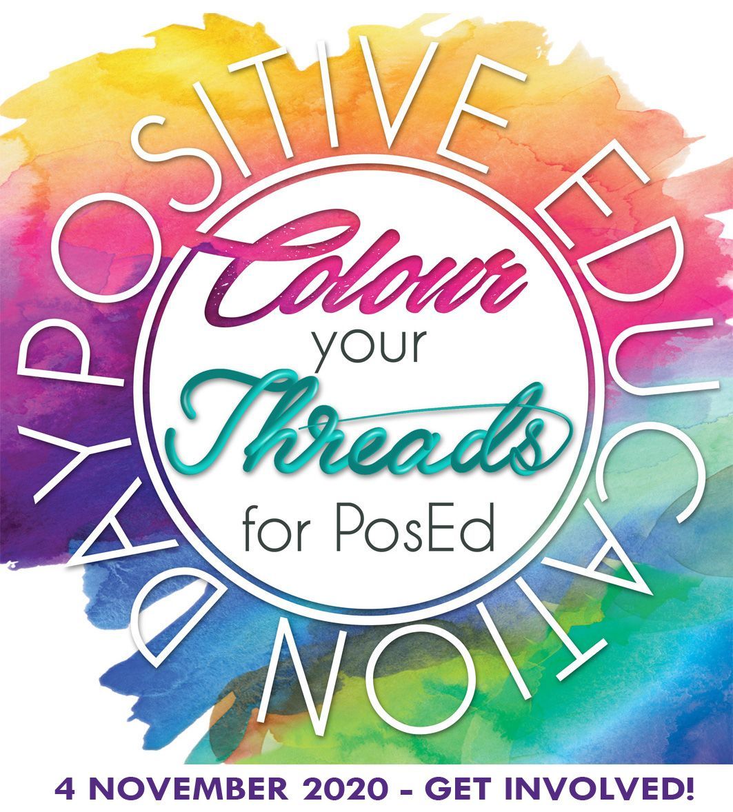 Celebrate Positive Education Day with us on 4 November!  This year's theme is 'From Strength to Strength in Tough Times' and we'll be focusing on character strengths –  your own, and the strengths of those around you #ColourYourThreads for PosEd!  Info > buff.ly/2CbL37m