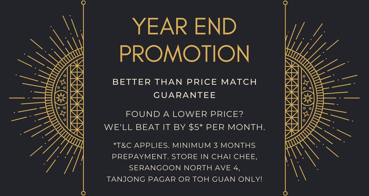 lockandstoresg's tweet photo. A fabulous year-end promotion for storage space at four of our facilities. We are offering a BETTER THAN PRICE MATCH GUARANTEE! Terms and conditions apply. Message us with your contact details to take advantage of the promotion!

#selfstoragesingapore #storagespacesingapore https://t.co/8prangNaLT