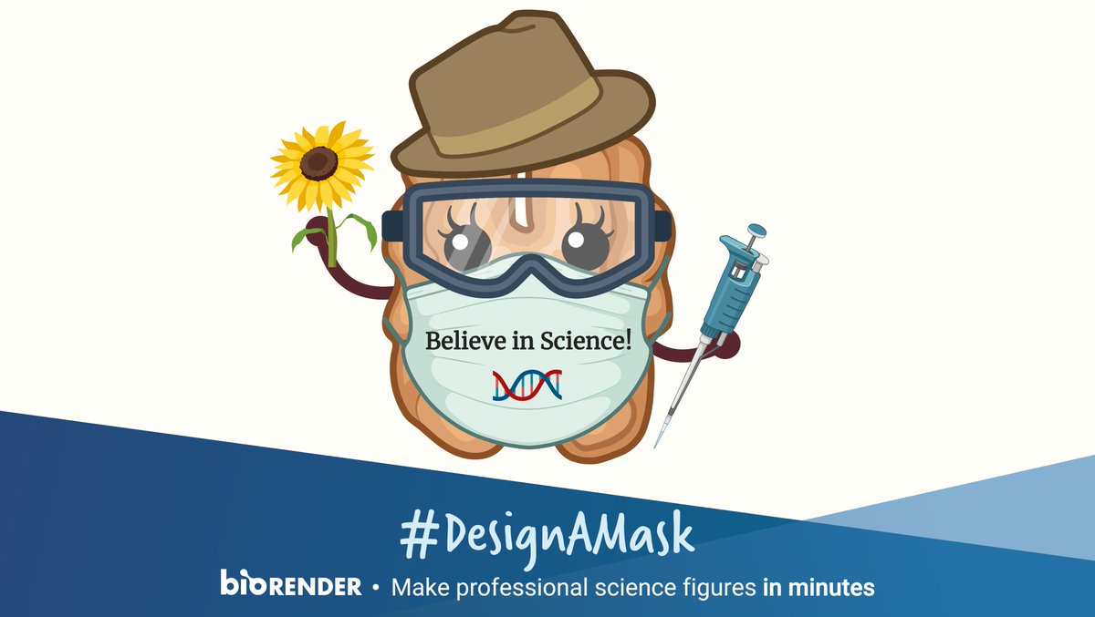 renatabassis's tweet photo. "The good think about science is that it's true whether or not you believe in it." Neil deGrasse Tyson

@BioRender Design-a-Mask Challenge 

#DesignAMask https://t.co/h109f3U4Lb