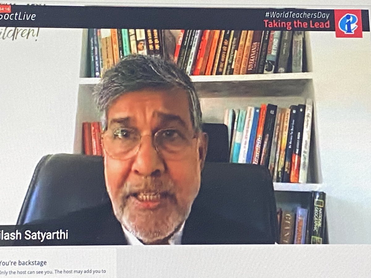daveswords's tweet photo. Thank you brother @k_satyarthi for raising the issue of a crisis of justice. We will be showing the #PriceofFree in the next segment. #COVID19 school closures are reversing progress fighting #childlabor and poverty. @100MilCampaign @eduint https://t.co/dWgL1hkcUr