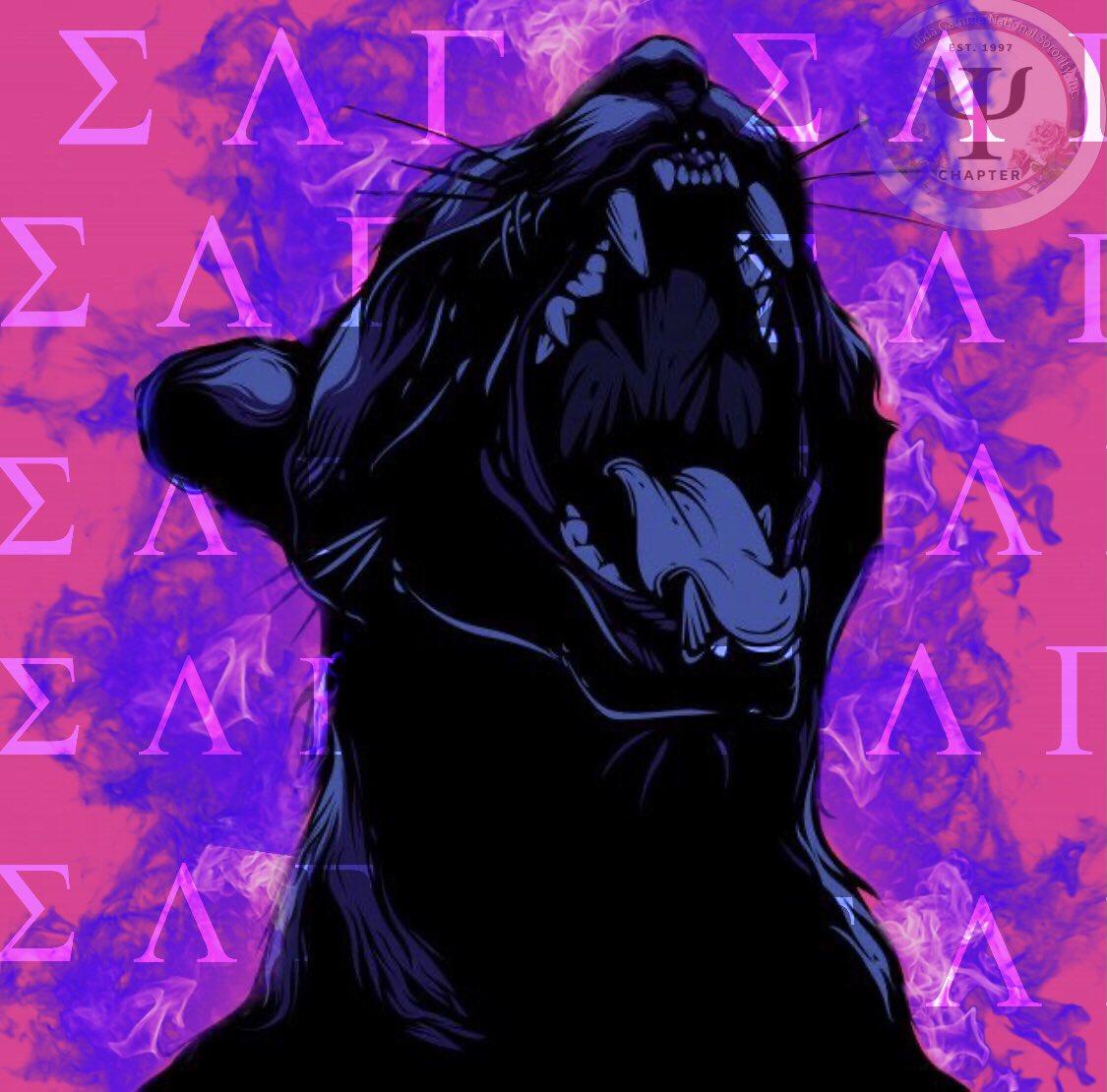 gammas_iu's tweet image. A roaring purple panther for Gamma’s Lock Screen 💜👀 #PsiChapter
