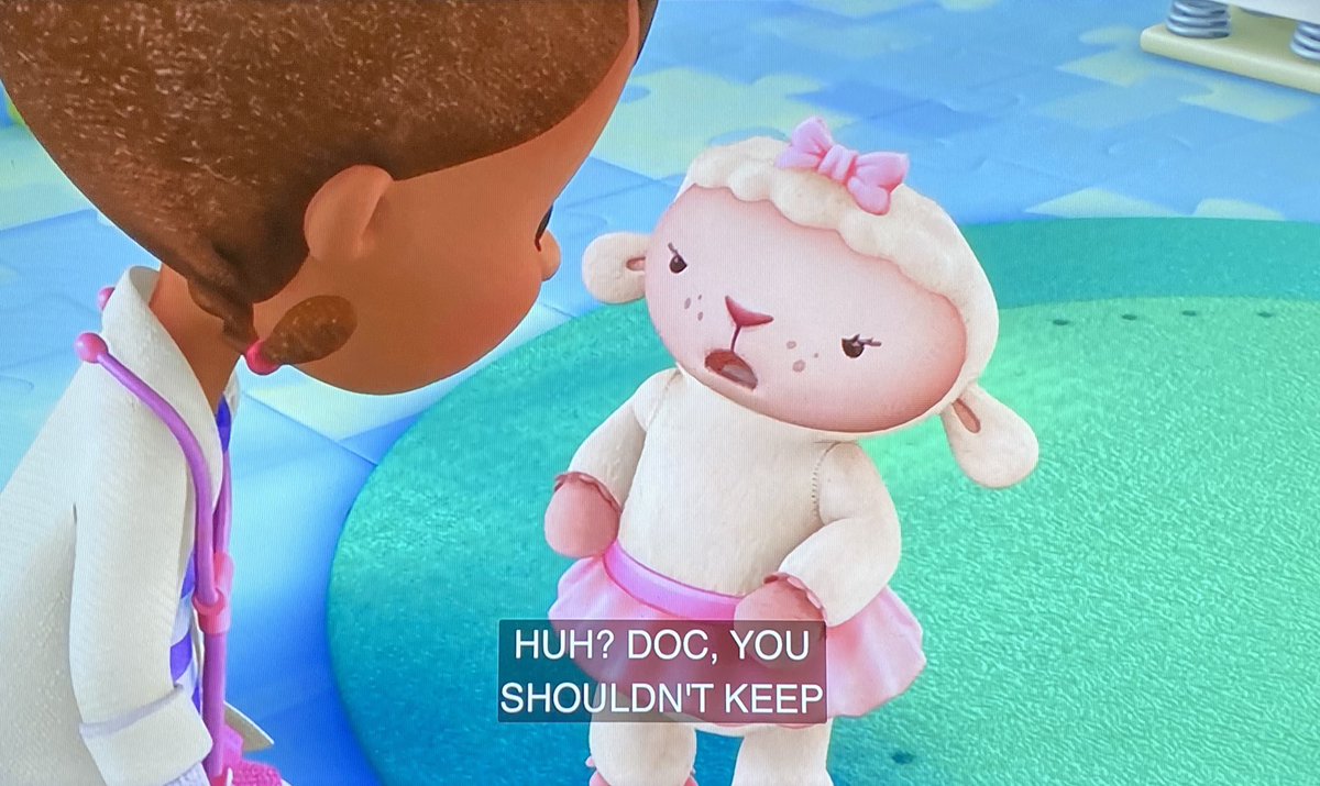 Uh oh, Doc McStuffins, this lamb is invoking her sovereign rights! (3/15)