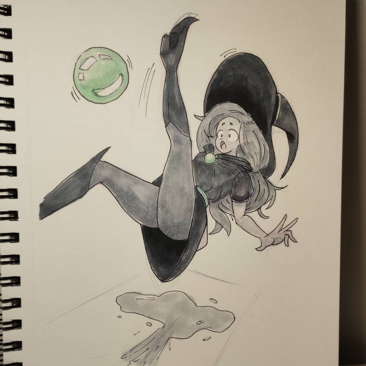 deanjiao's tweet photo. Witchtober Day 3: Crystal Ball
Whoops!
Witchtober prompts by @itslopezz 
#witchtober #Witchtober2020 #witch #Inktober #InkDrawing https://t.co/ZBYzAoARcS