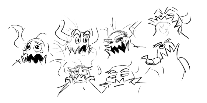 a conversation turned to zavok, and on a mistaken whim i wanted to see if the collarboneteethjaw could emote anything other than "mean" and in turn my brain imploded 