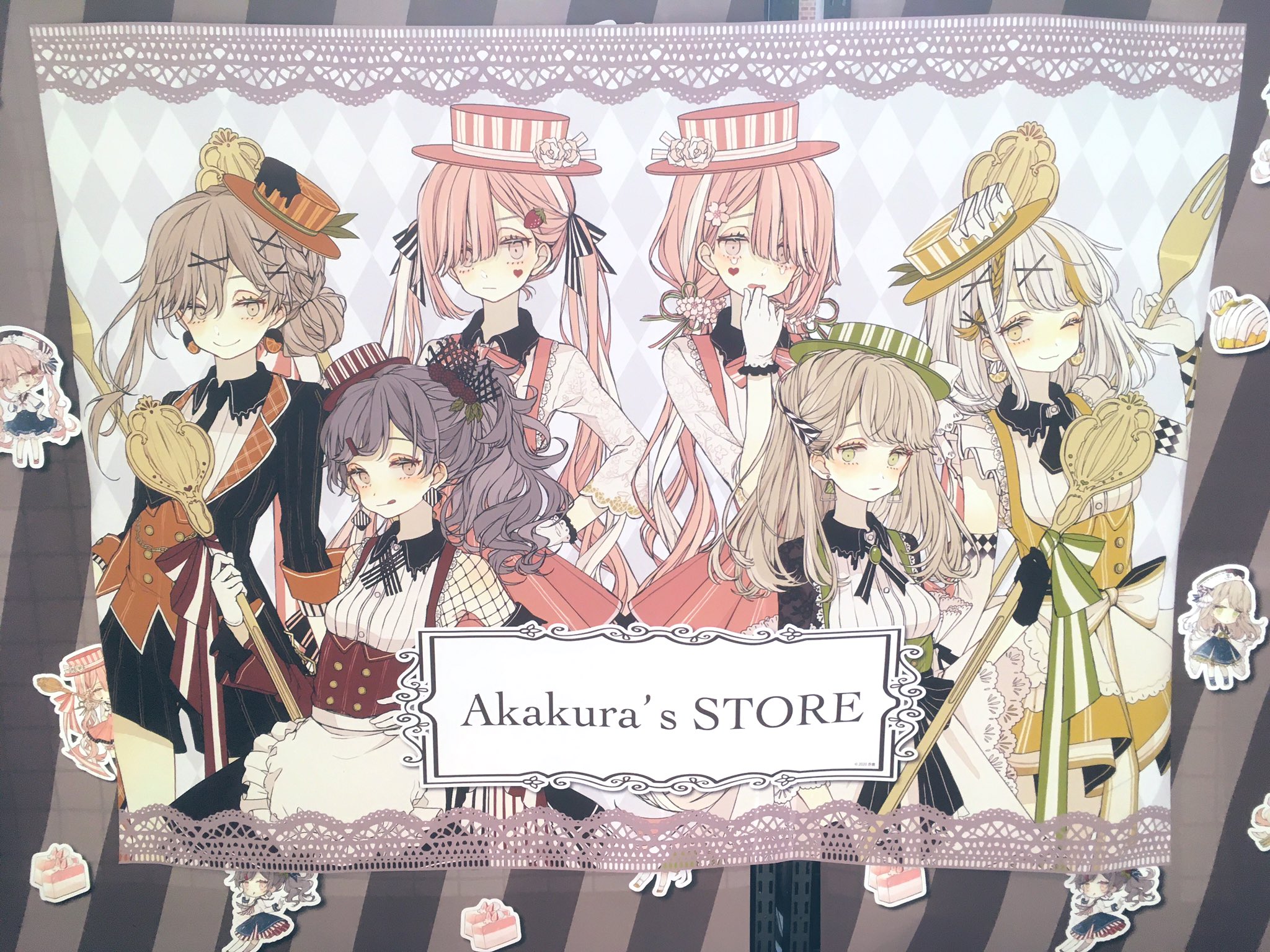 赤倉 チョコケーキ6姉妹 直筆サイン入り A4 サイズ キャラファイングラフ 赤倉『チョコケーキ6姉妹 レモンチョコケーキ/オレンジチョコ