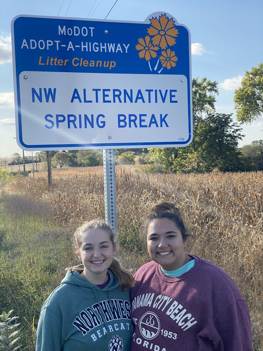 Alternative Spring Break NWMSU tweet media