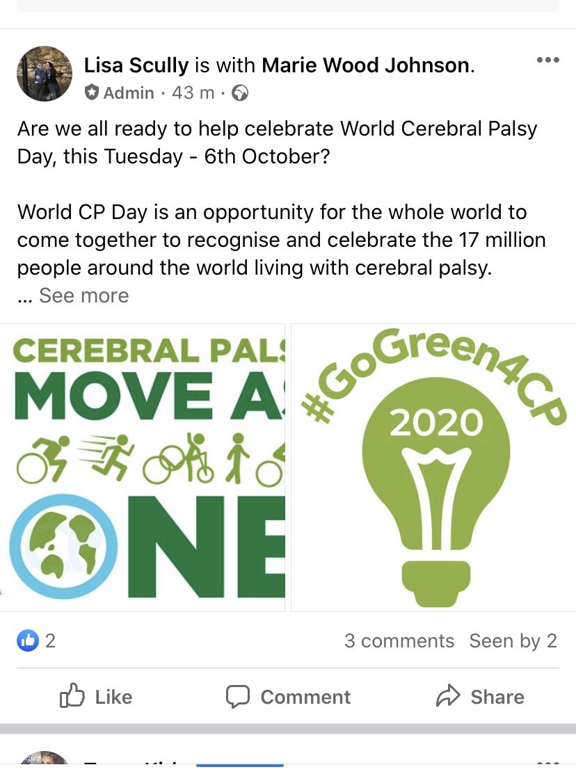 stepupformarie's tweet image. Tomorrow is World Cerebral Palsy Day,Tuesday - 6th October?
An opportunity for the whole world to come together to recognise and celebrate the 17 million people around the world living with cerebral palsy.
We’ll be stepping up at 1pm 👣

#WorldCPDay #CPMoveAsOne #CPMakeYourMark.