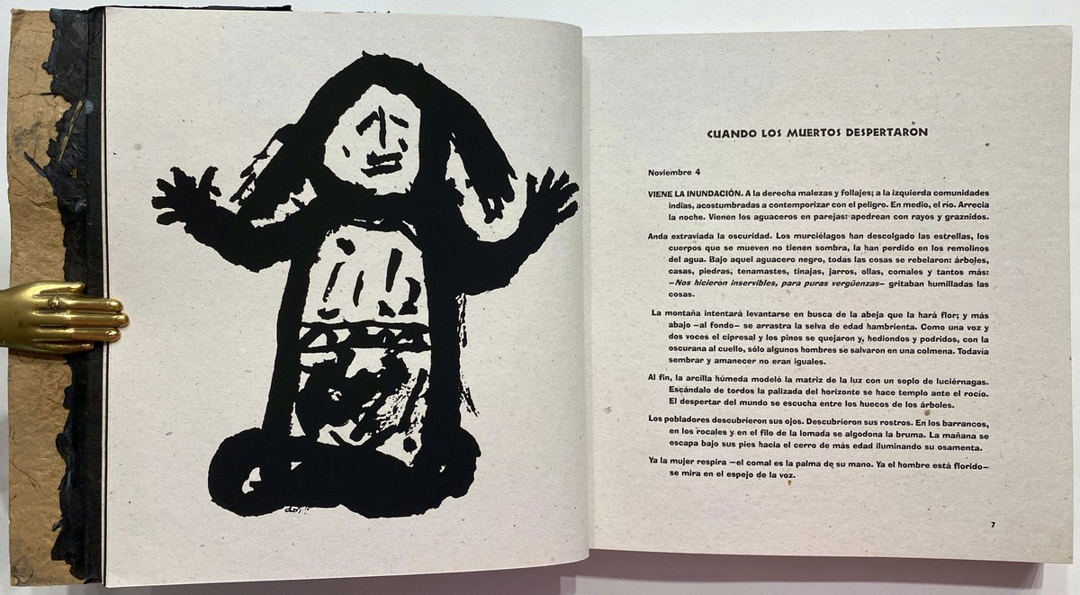 incunabula's tweet photo. This is the first book created, written, illustrated, printed and bound - in paper of their own making – by indigenous Mayan people in nearly 500 years.

Conjuros y ebriedades: cantos de mujeres mayas. 
Ámbar Past &amp; Taller Leñateros, San Cristóbal de Las Casas, México, 1997.  1/5 https://t.co/Nk7j531blp