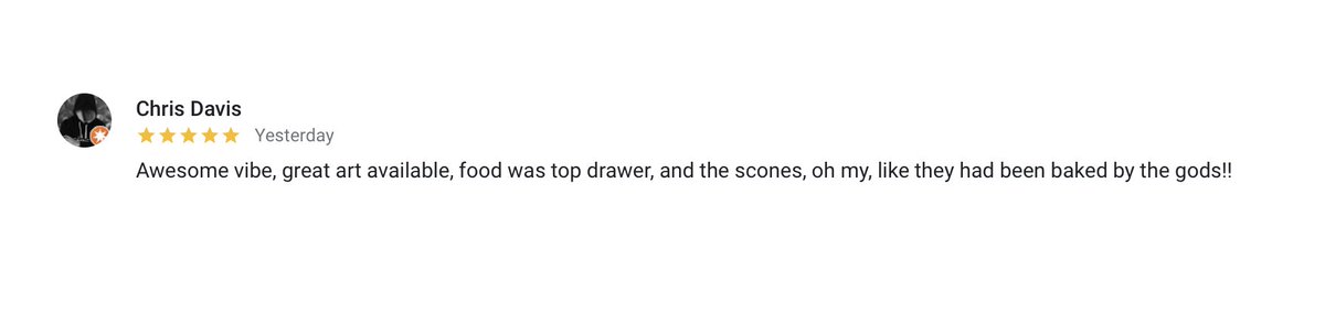 "Baked by the gods!" 
What an absolutely smashing review, thanks for sharing Chris ⭐️