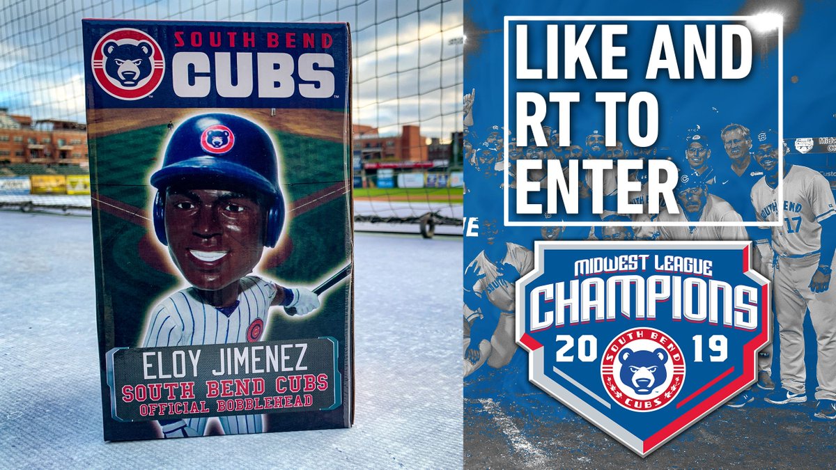SBCubs's tweet image. GIVEAWAY MONDAY
Win a #SBCubs Eloy Jimenez #bobblehead! Just like and RT this post to enter. The winner will be announced on 10/9.
Good luck!