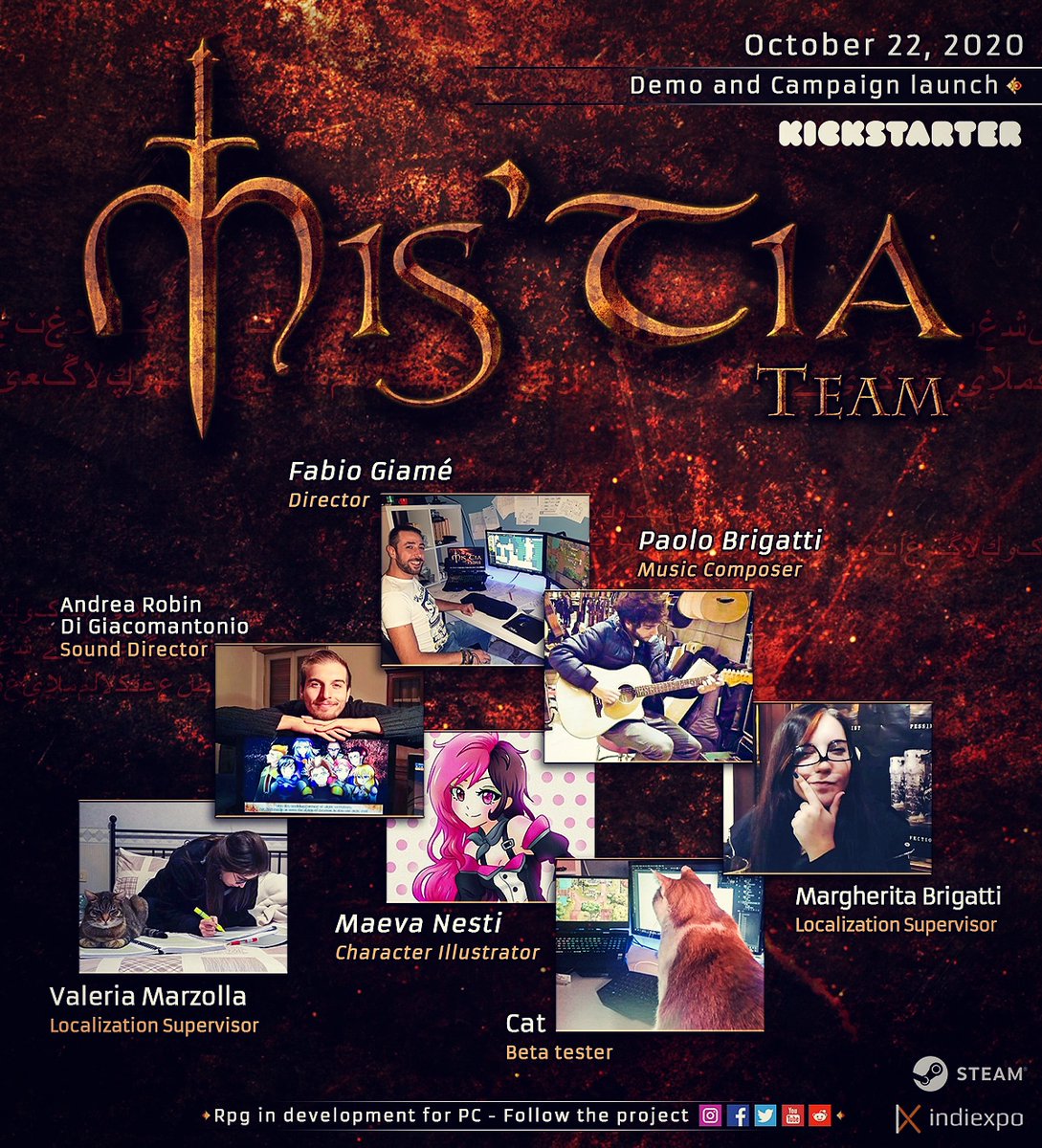 MistiaRPG's tweet photo. The team behind the development of Mistia!
#mistiarpg #developer #gamedesigner #gamedevelopers #pixelart #rpggames #gamedev #pixelgame #indiegamedev #indierpg #teamdevelopment #teamdev #indiedeveloper #rpg #gamedev #retrorpg #pixelartist #rpgmaker #rpgmakermv #indiegame #fantasy https://t.co/8Ukg3nfJab