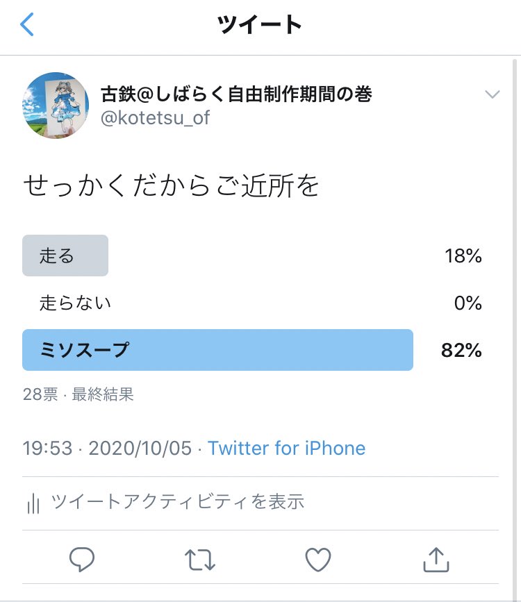 投票ありがとうございました!(白目) 