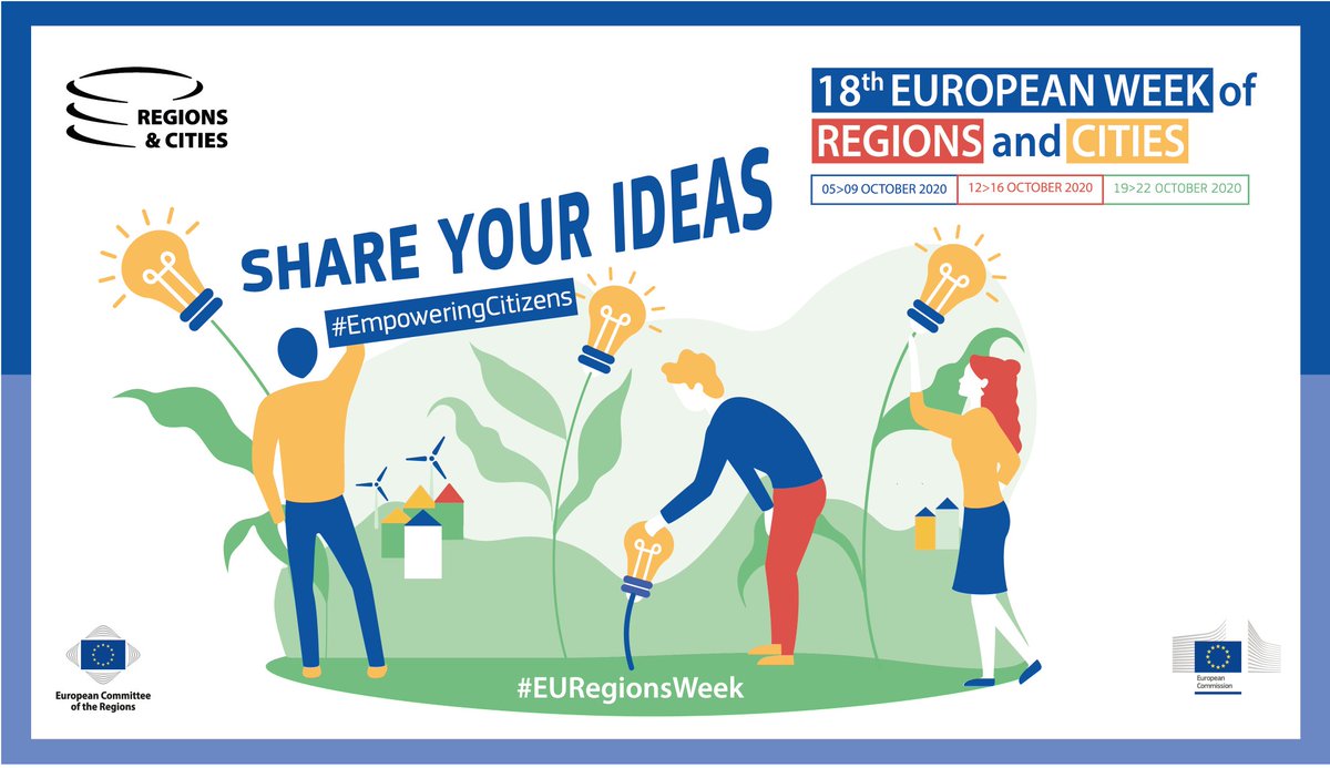 EUinmyRegion's tweet photo. 📢 #EmpoweringCitizens, empowering YOU – that is what the #EURegionsWeek will be all about in the coming 7 days. 💪🏻 

From the EU’s green efforts to our fight against small-town decline – join us and have your say! 🗣️ 

👉 https://t.co/6rx598n8pn https://t.co/wCgF3NlPe5