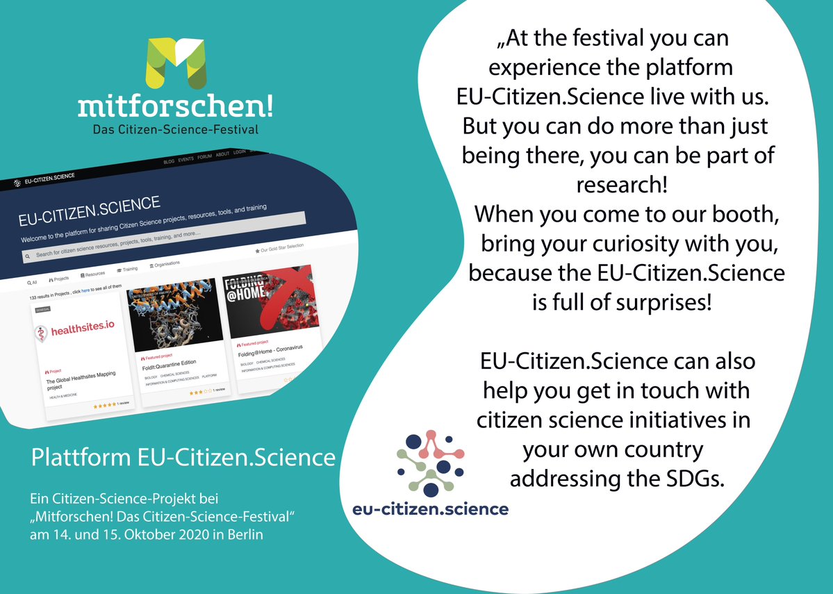 mit:forschen! Gemeinsam Wissen schaffen (@mitforschen) on Twitter photo Mitforschen geht auch über die deutschen Landesgrenzen hinweg - mit der Plattform <a href="/EUCitSciProject/">European Citizen Science</a>. Beim #CSFestival20 von <a href="/wissimdialog/">Wissenschaft im Dialog</a>,@mfnberlin+<a href="/EuCitSci/">European Citizen Science Association</a> erfährst du, wie du dich europaweit in #CitizenScience-Projekten (zu den SGDs) einbringen kannst. mitforschen-festival.de Mitforschen geht auch über die deutschen Landesgrenzen hinweg - mit der Plattform <a href="/EUCitSciProject/">European Citizen Science</a>. Beim #CSFestival20 von <a href="/wissimdialog/">Wissenschaft im Dialog</a>,@mfnberlin+<a href="/EuCitSci/">European Citizen Science Association</a> erfährst du, wie du dich europaweit in #CitizenScience-Projekten (zu den SGDs) einbringen kannst. mitforschen-festival.de