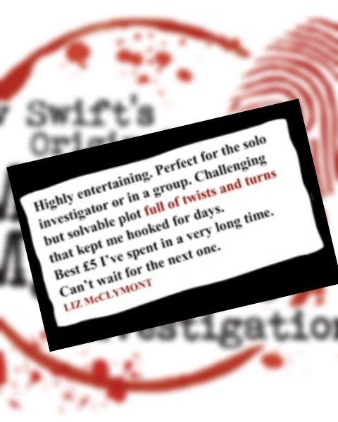 JoyMurderWkds's tweet photo. Love hearing from investigators playing  https://t.co/FJVWN25QqP
Cold Case #1 - Lockdown

#reviews #CrimeFiction #murdermystery #investigation #onlinegame #escaperoom #lockdownactivity #lockdownstories #BestofBritish #QueenofMurder #LightItInRed #weareliveevents #JoySwiftMBE https://t.co/m5EAiOcnCl