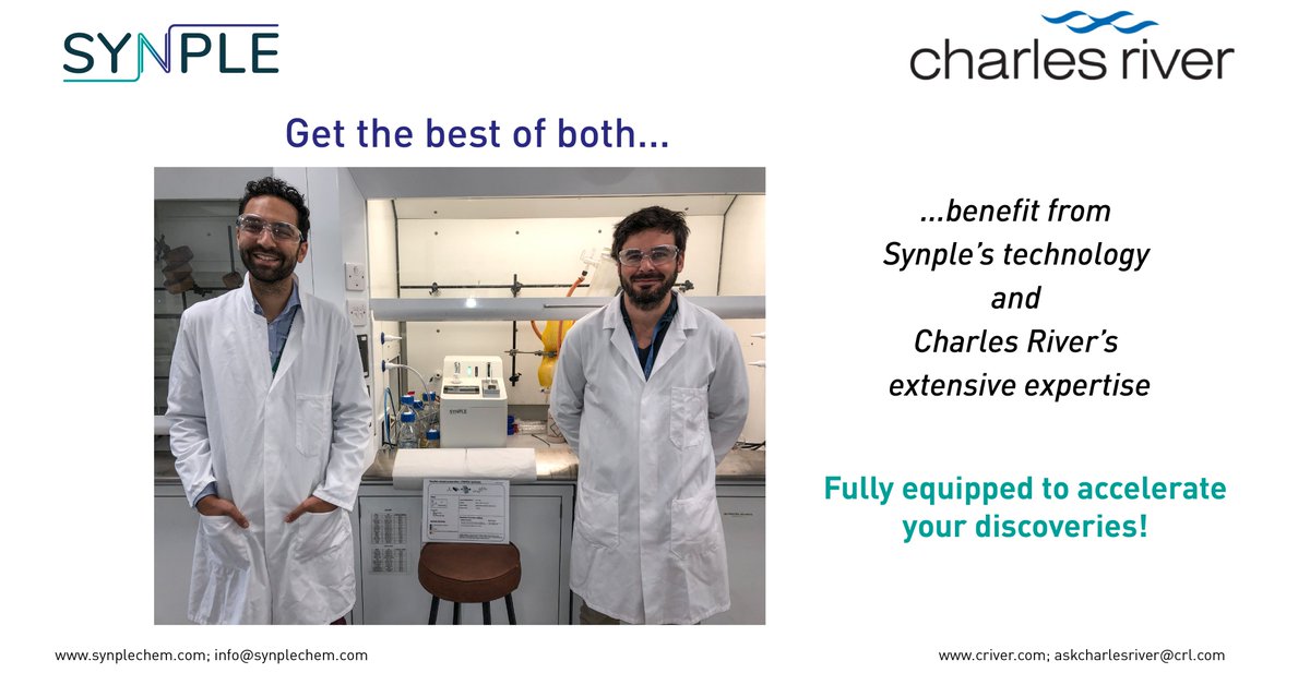 synplechem's tweet photo. Looking forward to building on previous collaborative PROTAC and chemical biology projects with our fantastic collaborators, Will Esmieu and colleagues at Charles River. Get in touch to see how @CRiverLabs and @synplechem can accelerate your discovery!!  
https://t.co/o9ZQIvna2d https://t.co/2MxRF5KykA