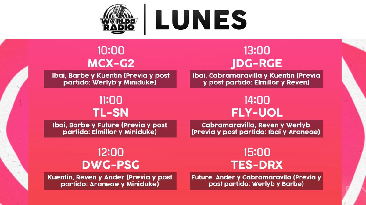 Sé que muchos estáis en el trabajo o en clase 

Pero necesitamos vuestro calor para sacar esto adelante 

WORLDS FASE DE GRUPO DíA 3 

JUEGA G2 

DENLE RETUIT
twitch.tv/ibai

PARA SINCRONIZAR: liveviewsync.com/ibai