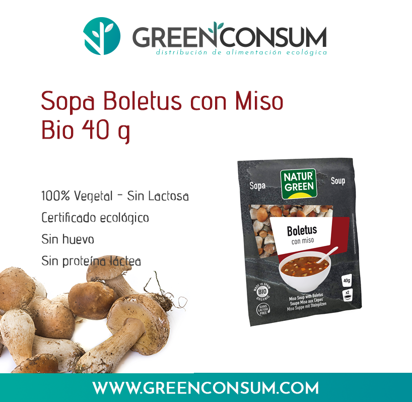 Sopa Boletus con Miso Bio 40g
Un plato sano, rico y rápido de elaborar
👉 Modo de empleo
- Disolver el contenido de un sobre en agua fría, remover y llevar a ebullición.
- Mantener a fuego medio durante 15 minutos sin dejar de remover.
#greenconsum #distribuidoresoficiales https://t.co/f4ysXjdarV