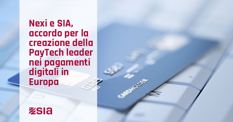 SIA_pressoffice's tweet photo. #Nexi e #SIA hanno sottoscritto un memorandum of understanding per la creazione di un player italiano nel settore dei #pagamentidigitali di dimensione europea, pronto a cogliere le opportunità di consolidamento a livello #internazionale https://t.co/ncmH9Gcj3f https://t.co/mdMpPXlhzt