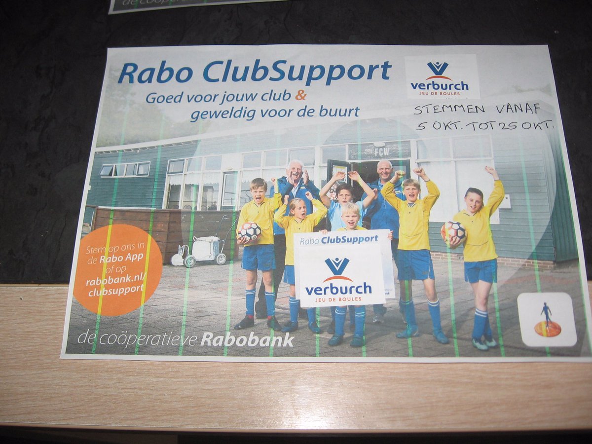 Ja hoor, vanaf vandaag mag je stemmen sturen naar: Sportclub ‘ 97 Verburch Jeu de Boules Poeldijk.