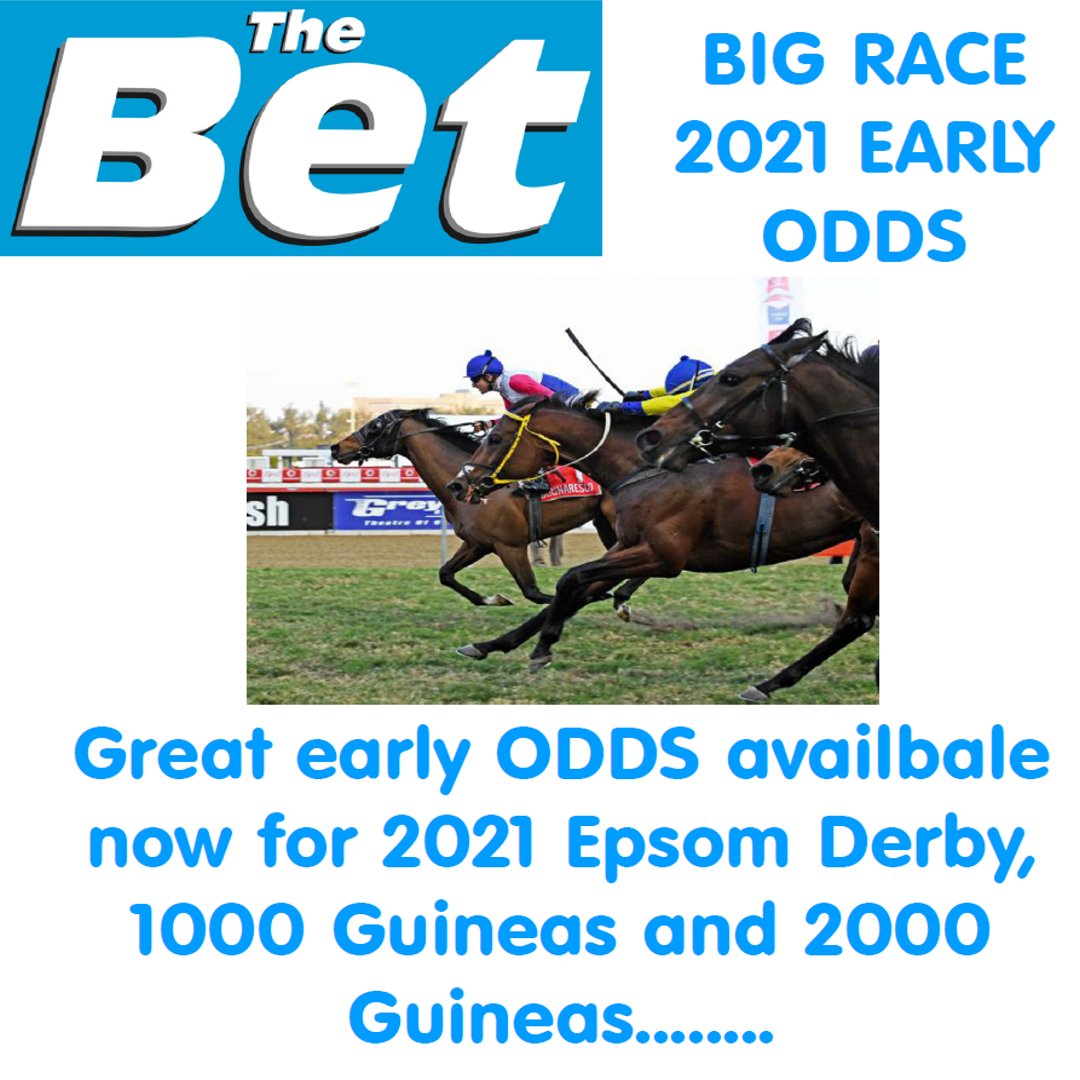 #HorseRacing We look at the early odds for #EpsonDerby #1000Guineas #2000Guineas and recent form of the favourites thebet.co.uk/2020/10/05/ear… #Betting #Runners #Riders #Odds #Form #BigRace #Horses #Bookies #YourBestBet #TheBet