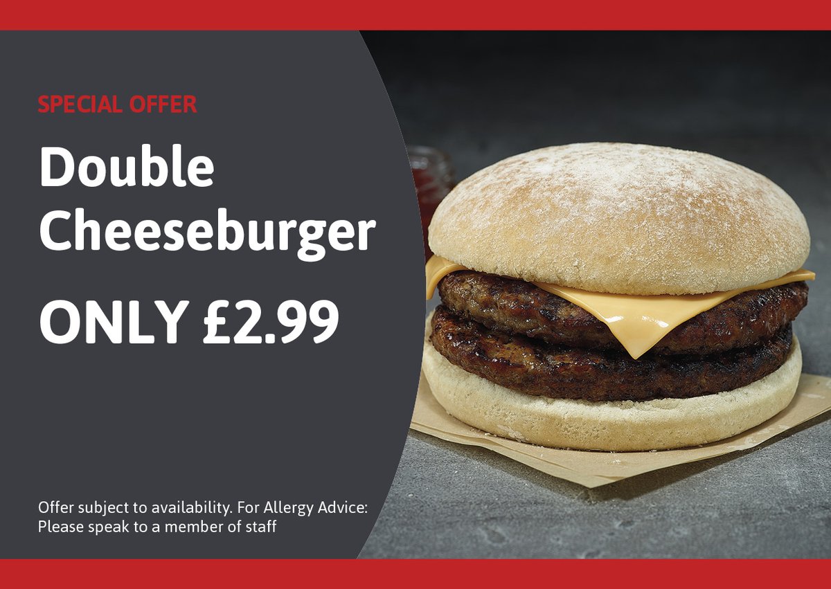 MeonHutServices's tweet photo. This month's hot food offer is a £2.99 double cheeseburger. In store now. #BPWestMeon #BudgensWestMeon #WestMeon #cheeseburger #hotfood #A32 #A272 #burger https://t.co/dPuDQBpBAL