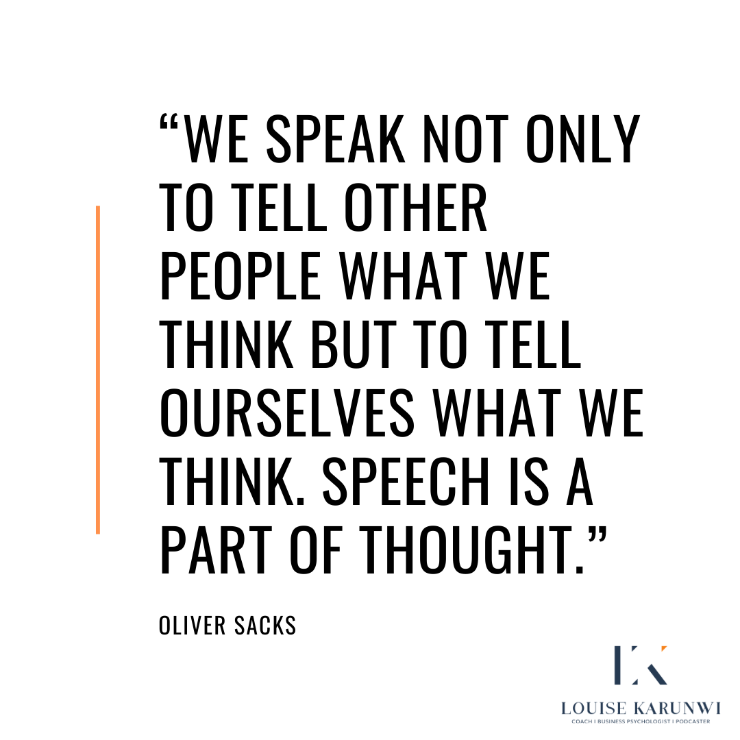 In a virtual world where we are so dependent on apps like WhatsApp to communicate with others, we don't always interact verbally as much as we could. 

How do you best get clarity on your thoughts or ideas?

l8r.it/dQyg

#louisekarunwi #mondaymotivation #motivation