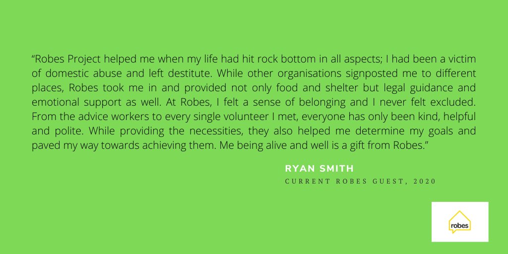 RobesProject's tweet photo. "I love the feeling that you are working to build a better future for others."
- Marc, Robes Advice Worker
You've got a friend in me! ๐ต
#WorldHomelessWeek #WeAreHereToHelp #HomelessTruths https://t.co/3IvoRCp5Xt