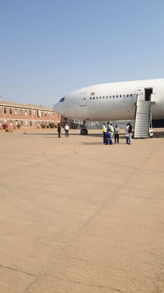 BushPilotZW's tweet photo. Another B772 joins @FlyAirZimbabwe fleet. It’s twin is in Ethiopian on unclear circumstances, airline will likely try to lease it out. Terrible timing to get this aircraft as the world is retiring old long haul jets for efficient modern ones. Bad deal. Where will it fly to ? https://t.co/KUYPr0qApT