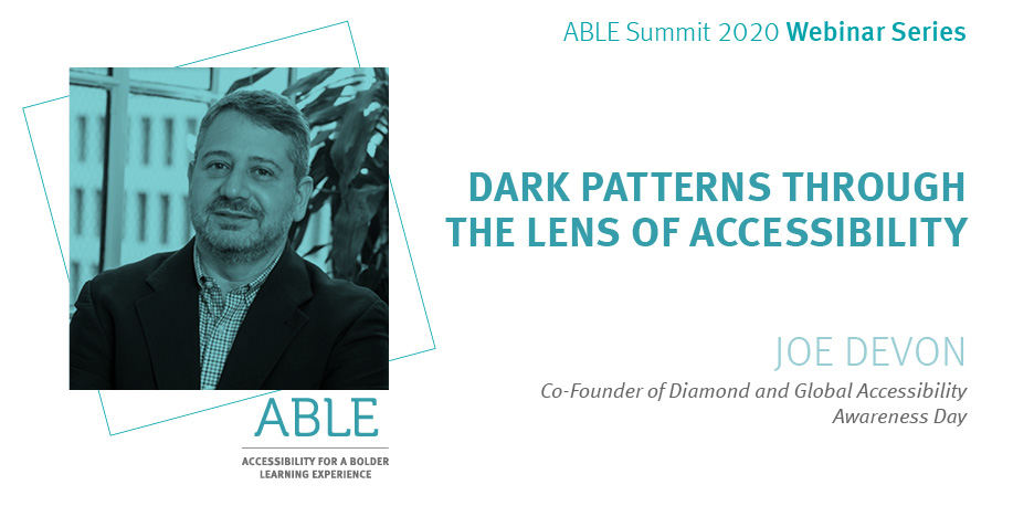 Accessibility for a Bolder Learning Experience (@ablesummit) on Twitter photo Our webinar with <a href="/joedevon/">Joe Devon</a>,  Co-founder at Diamond and Global Accessibility Awareness Day #GAAD, is coming closer!
Join us this Wednesday, 7 October at 5 pm (GMT+3) (link below).
bit.ly/33tQ4GU
#AUB #BATA #NIC #a11yto #W3C #TextHelp #edtech #highereducation #inclusion Our webinar with <a href="/joedevon/">Joe Devon</a>,  Co-founder at Diamond and Global Accessibility Awareness Day #GAAD, is coming closer!
Join us this Wednesday, 7 October at 5 pm (GMT+3) (link below).
bit.ly/33tQ4GU
#AUB #BATA #NIC #a11yto #W3C #TextHelp #edtech #highereducation #inclusion