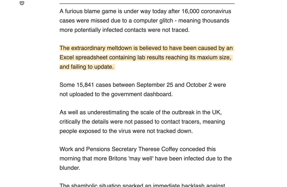 In the UK the number of cases rose rapidly.But the public – and authorities – are only learning this now because these cases were only published now as a backlog.The reason was apparently that the database is managed in Excel and the number of columns had reached the maximum.