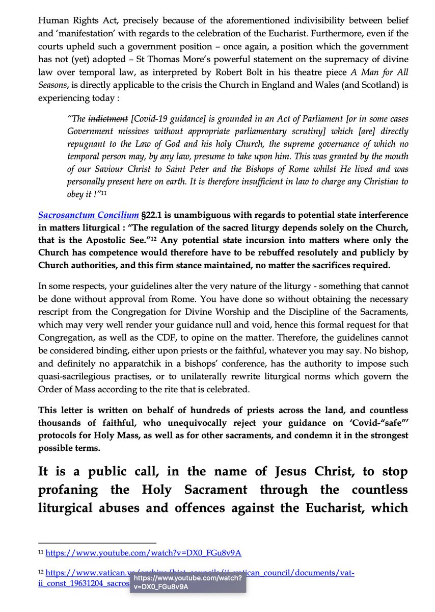 Thread: A mighty orthodox counterblast to the Bishops of  @catholicEW, whose Covid rules are arbitrary and chaotic. It's by Fiona McDonald, whose dramatic revelations earlier this year were accurate – but who was ignored.