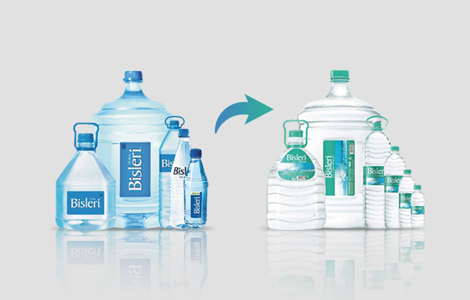 2006 - Bisleri change their iconic blue label to green to help set it apart from other bottled water brands available in blue packaging.The colour is also in line with the increasing global interest in ecology and green earth concepts.16/