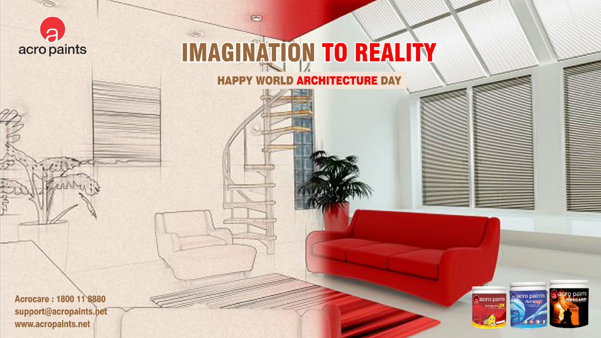 ACROPAINTSDELHI's tweet photo. To those who shape our imagination into the reality and create the unique world of our dreams, Happy World Architecture Day. #worldarchitecureday #buildyourdream #architects #acropaints #spanezia #acroguard #acrofiregard #wallputty #design #builders #healthproclear https://t.co/0KgUkiNX3N