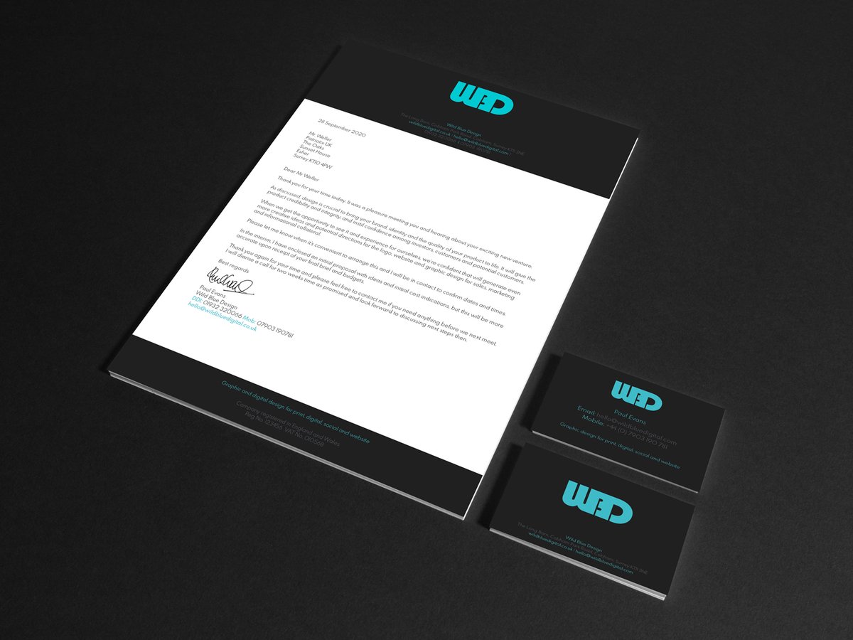 WildBlueOnline's tweet photo. We're undergoing change at WBD. See our new look logo and business stationery. If you need to upscale your business image, we're here to help https://t.co/OkYcEIEZY9 #surreybusiness #design #graphicdesign #webdeveloper #marketing https://t.co/yR9BAsFu1t