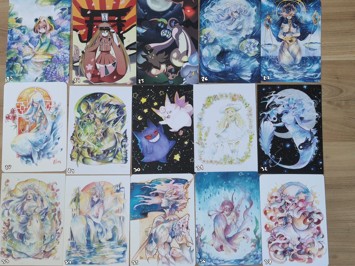 ⭐️Big sale⭐️
how the cons are cancel this year, these prints are not reprint

⭐️1€ each 

⭐️shipping:
spain: 1€
overworld: 3€ 
-depends the quantity of prints are wish is possible the shippping change-

RT very appreciated

#prints #originalart #witch #mermaid #Pokemon 