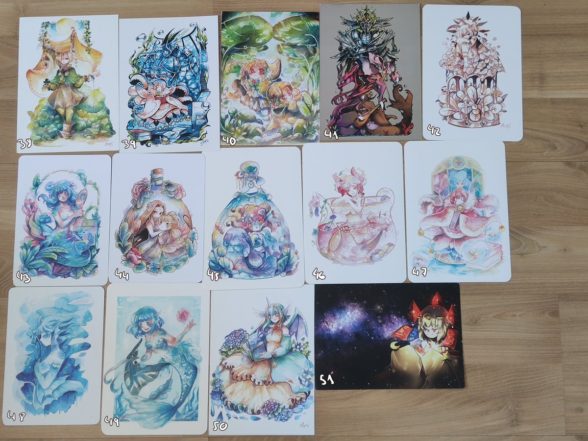 ⭐️Big sale⭐️
how the cons are cancel this year, these prints are not reprint

⭐️1€ each 

⭐️shipping:
spain: 1€
overworld: 3€ 
-depends the quantity of prints are wish is possible the shippping change-

RT very appreciated

#prints #originalart #witch #mermaid #Pokemon 