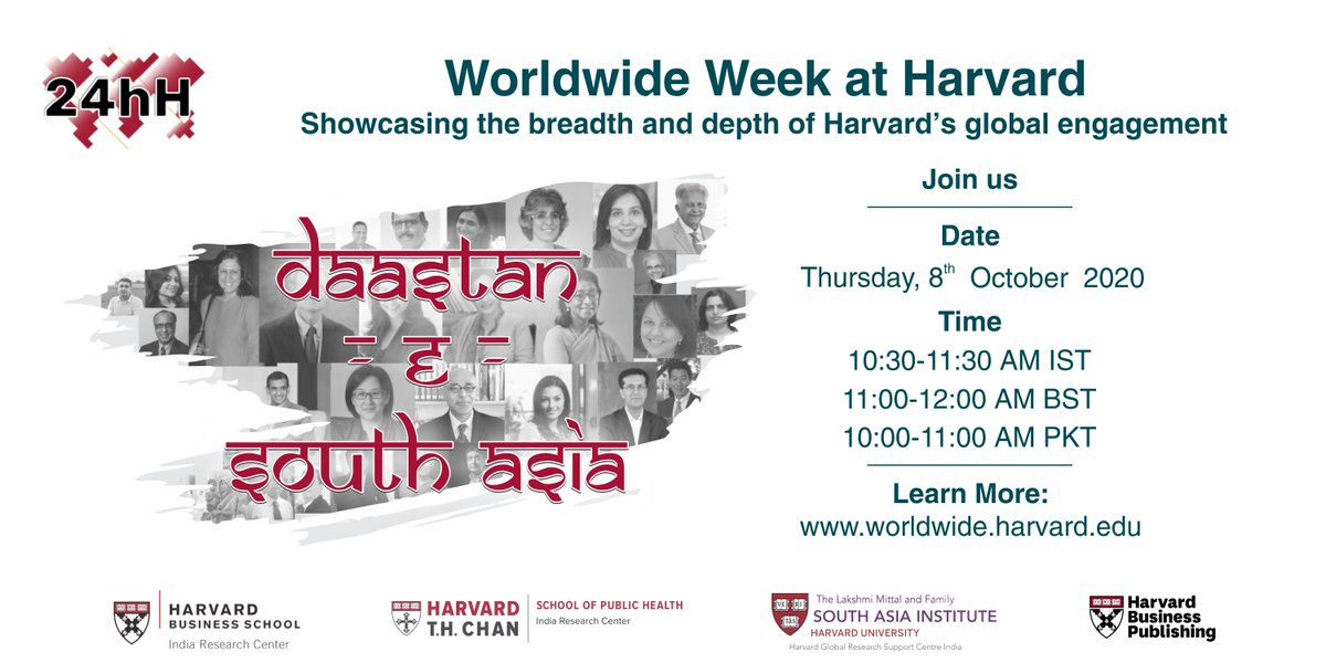 Harvard Chan India Research Center Dr K Viswanath Vishplus Of Harvardchansph Viswanathlab Will Introduce The Mandate And Impact Of Harvardchanirc During Dastaan E South Asia Tune In To