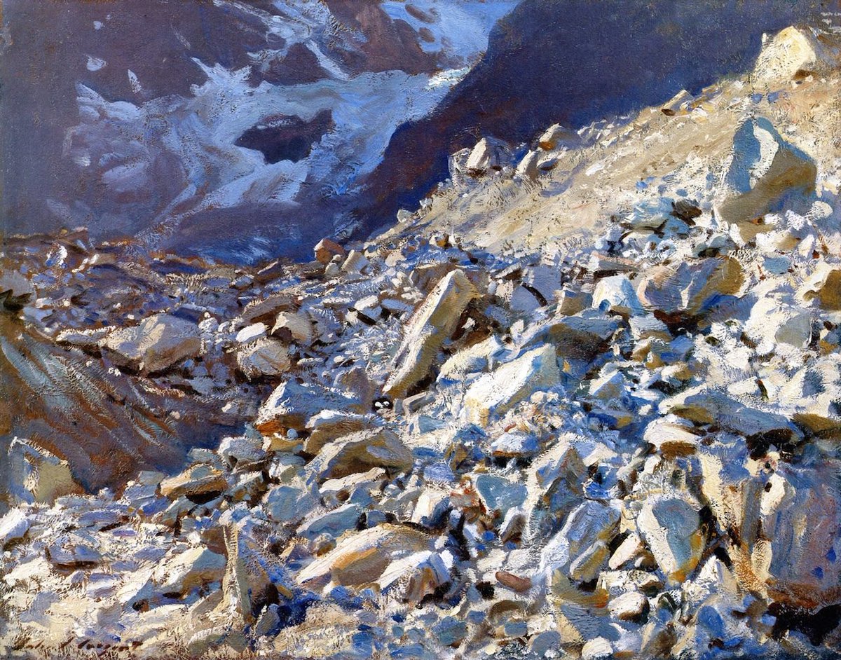 John Singer Sargent, 'Moraine', circa 1908-1909, watercolor
