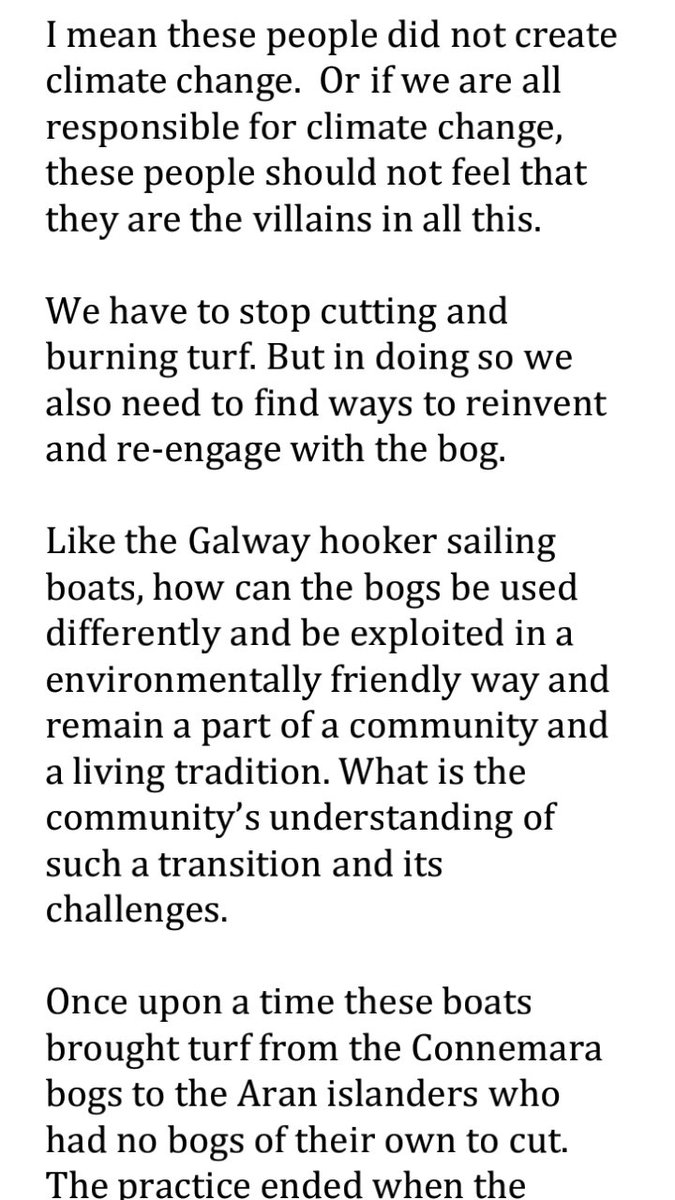 I organised a panel on just transition 3 years ago at the GP convention. I convinced my wonderful dad, the playwright & filmmaker Paul Mercier, to speak at it. It was the most beautiful speech on turf-cutting, black carbon & the importance of Meitheal - of care for one another.