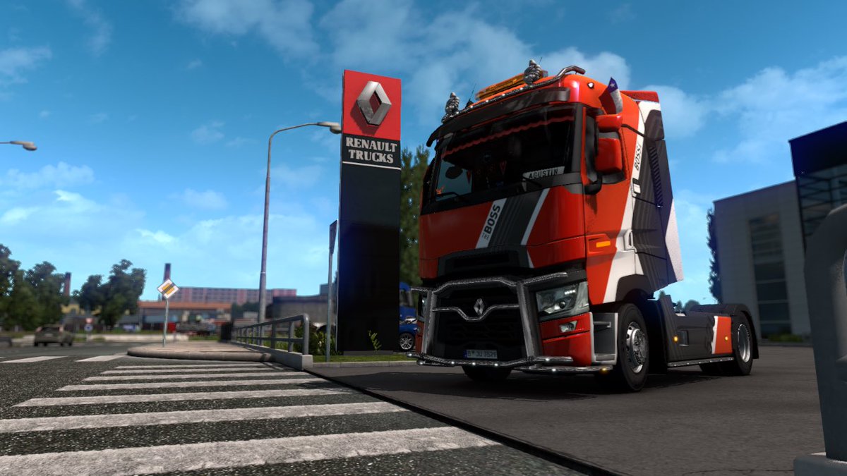Guia_44's tweet photo. using the new paint, super beautiful and be able to win the scale truck. @SCSsoftware @RenaultTrucksCo #ImTheBoss #ets2 https://t.co/Ap9uxaGqQT
