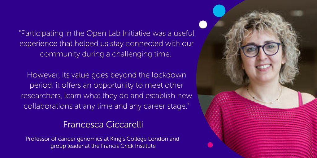 CRUKresearch's tweet image. .@TheCrick group leader and @KingsCollegeLon professor, Francesca Ciccarelli (@fcicca), writes about her group&apos;s experience of participating in the #CRUKOpenLab and their &apos;wildcard match&apos; with @markowetzlab&apos;s team.

Read on 👉: cancerresearchuk.org/funding-for-re…