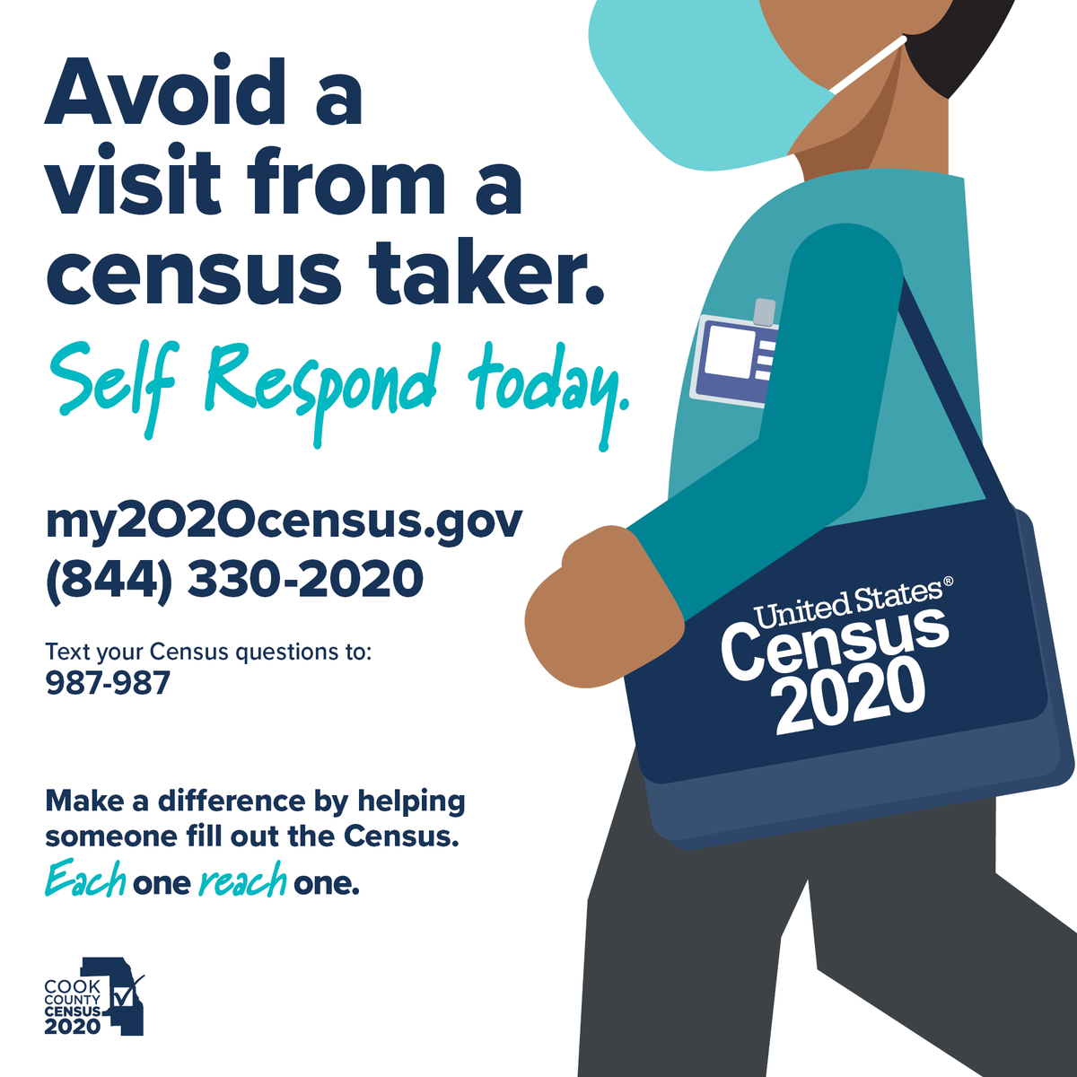 KBMorrison15's tweet image. With less than a month to go, only about 71% of residents have self-responded to the #Census. Let’s get to 100% by going to my2020Census.gov today to fill out your Census and save a Census taker a trip to your door. #CookCountyCensus #MakeILCount #GetCounted