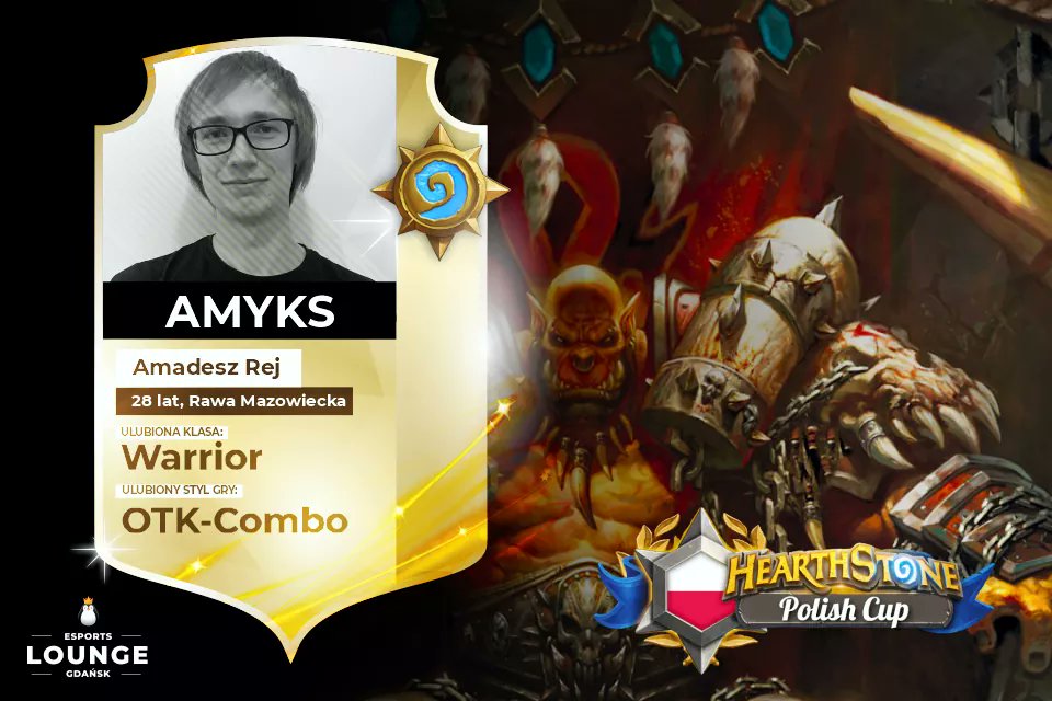 TeamPVP8's tweet photo. Another invited player to the Hearthstone Polosh Cup will be the participant of the 2017 Hearthstone Summer Championship✅ and the commander of the Twitch Hussars, @Hans_Kolos ⚔😎 https://t.co/H93TebPzFm